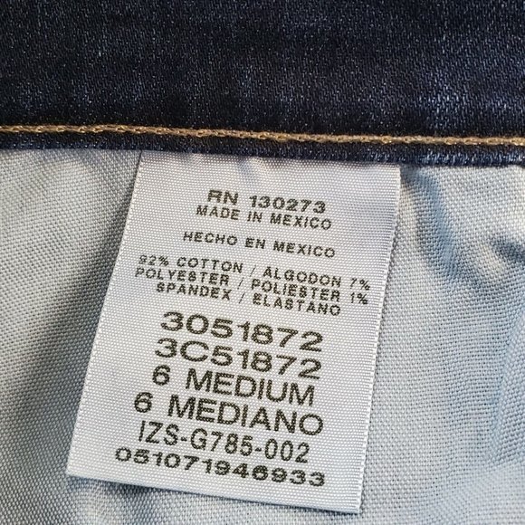 Lee Relaxed Fit Straight Leg Jeans Mid Rise Stretch Dark 6 x 31 - Picture 4 of 11